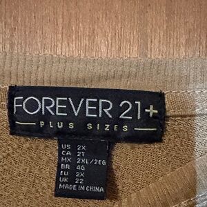 Forever 21+ Camel Brown Knit Top